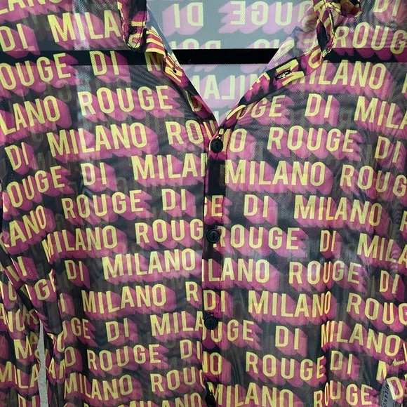 Milano Di Rouge sheer button down blouse size XS - Picture 8 of 8
